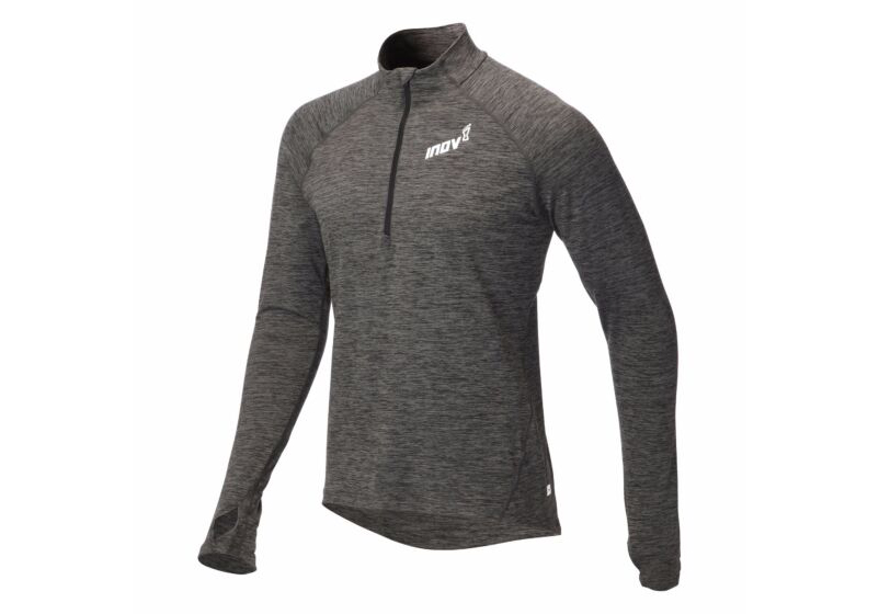 Inov-8 Long Sleeve Half Zipped Mens Mid Layer Dark Grey Philippines 06347FKUM